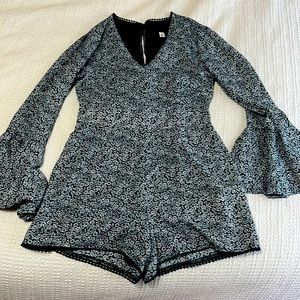 Long sleeve floral romper